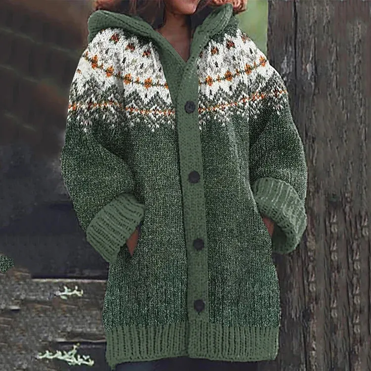 Relaxed Nordic Knitted Cardigan