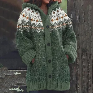 Relaxed Nordic Knitted Cardigan