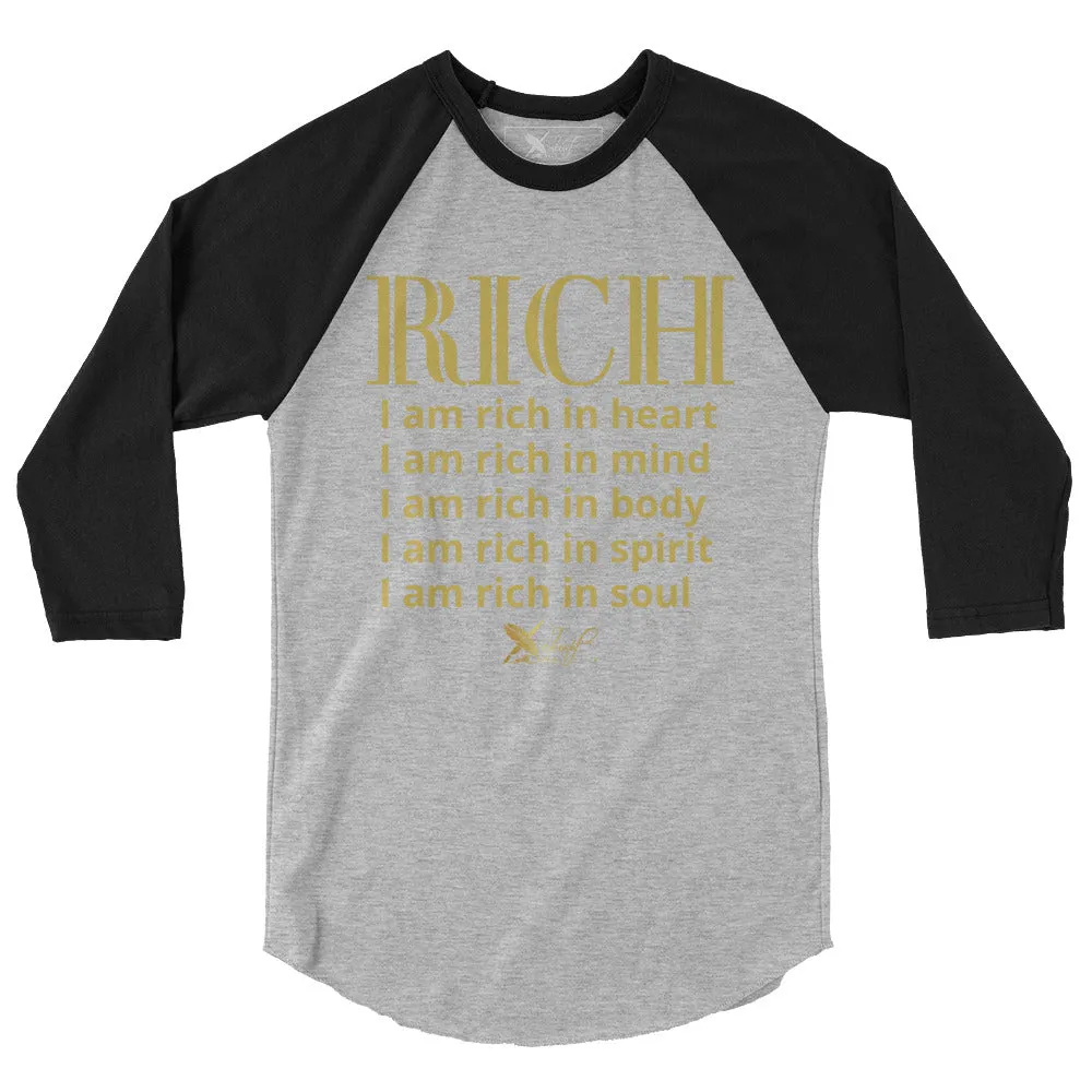 RICH BY XCLUSIF POETIX 3/4 sleeve raglan shirt