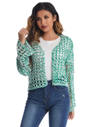 Roffe Open Weave Knit Kimono