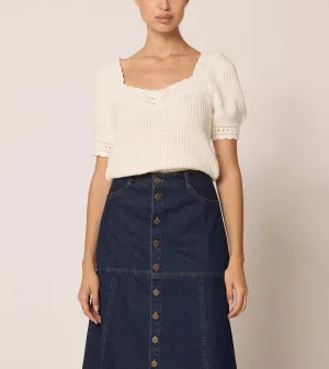Rowan Sweater Top in Ivory by Cleobella