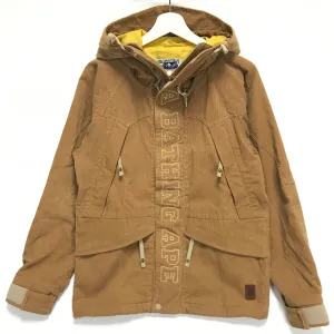 [S] A Bathing Ape Bape Corduroy Snowboard Jacket Beige