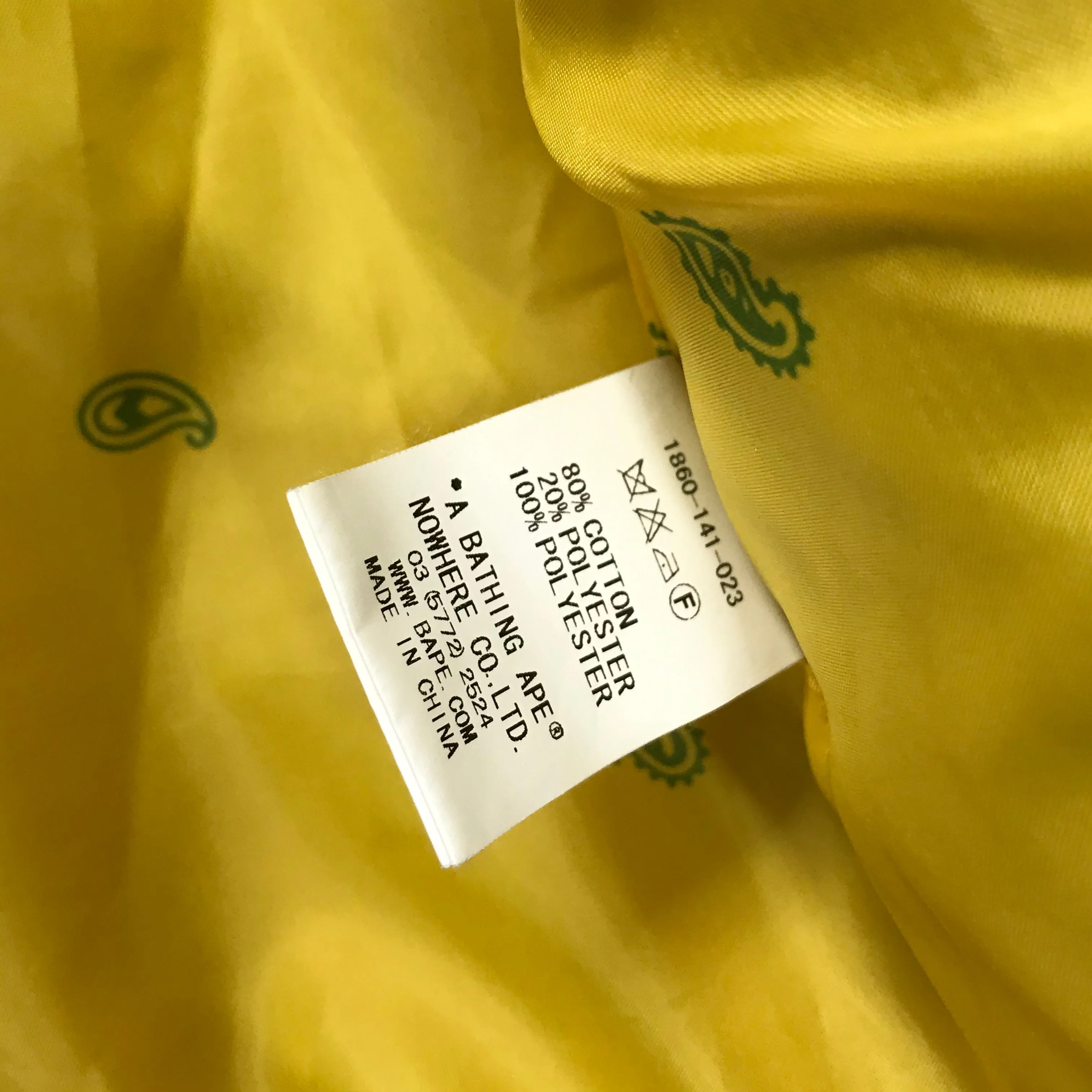 [S] A Bathing Ape Bape Corduroy Snowboard Jacket Beige