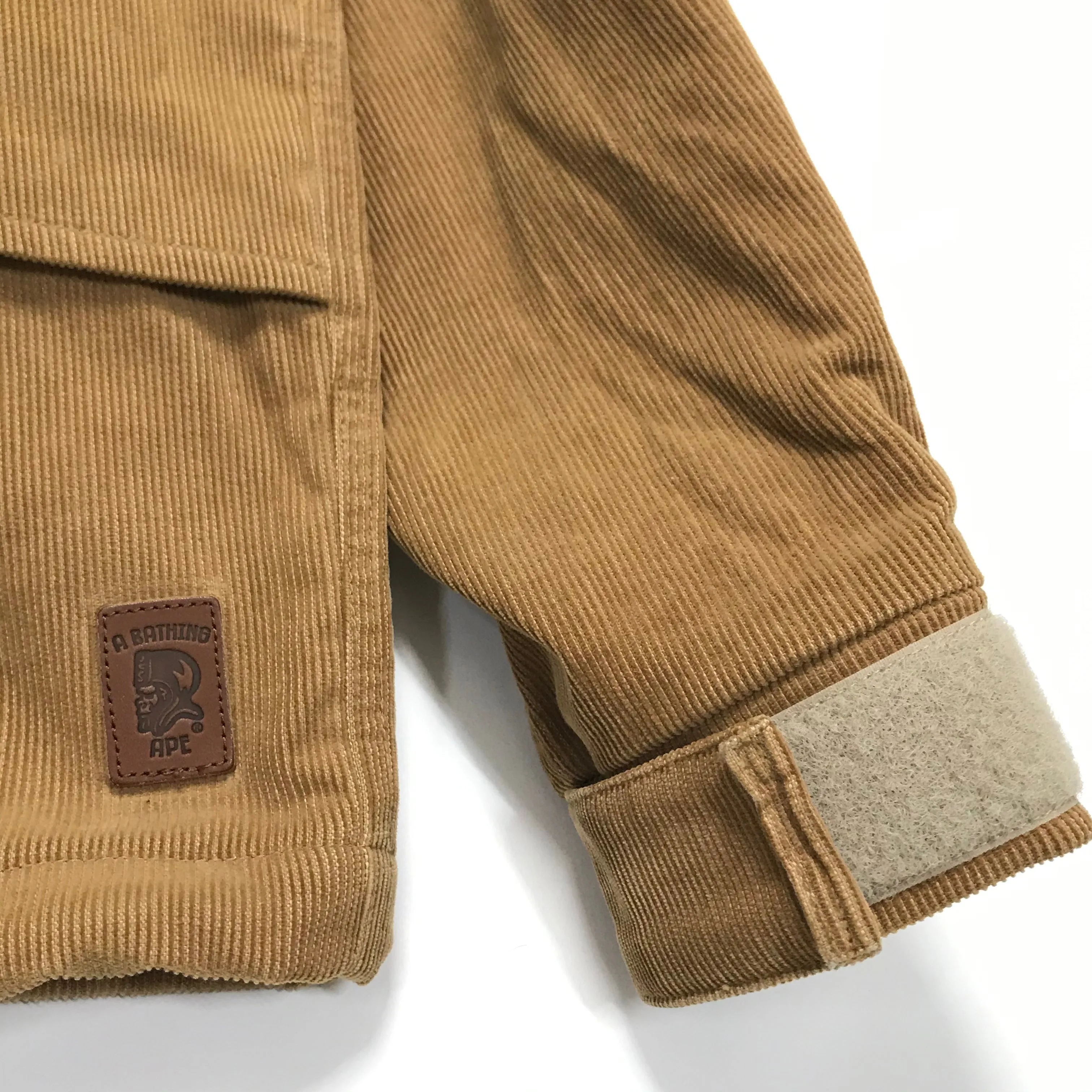 [S] A Bathing Ape Bape Corduroy Snowboard Jacket Beige