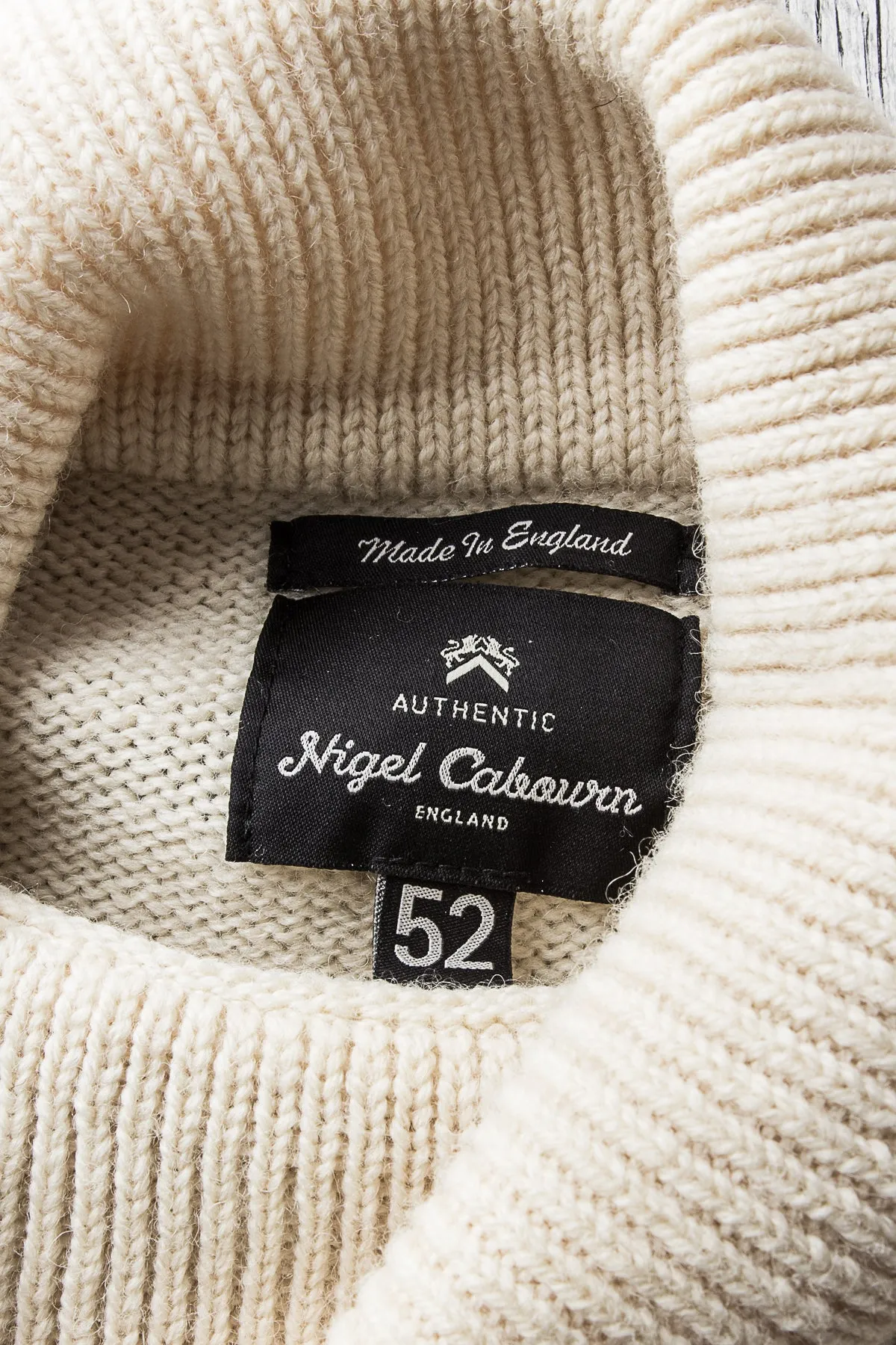 Second Hand Nigel Cabourn Rollneck Submariner Wool Sweater EU 52