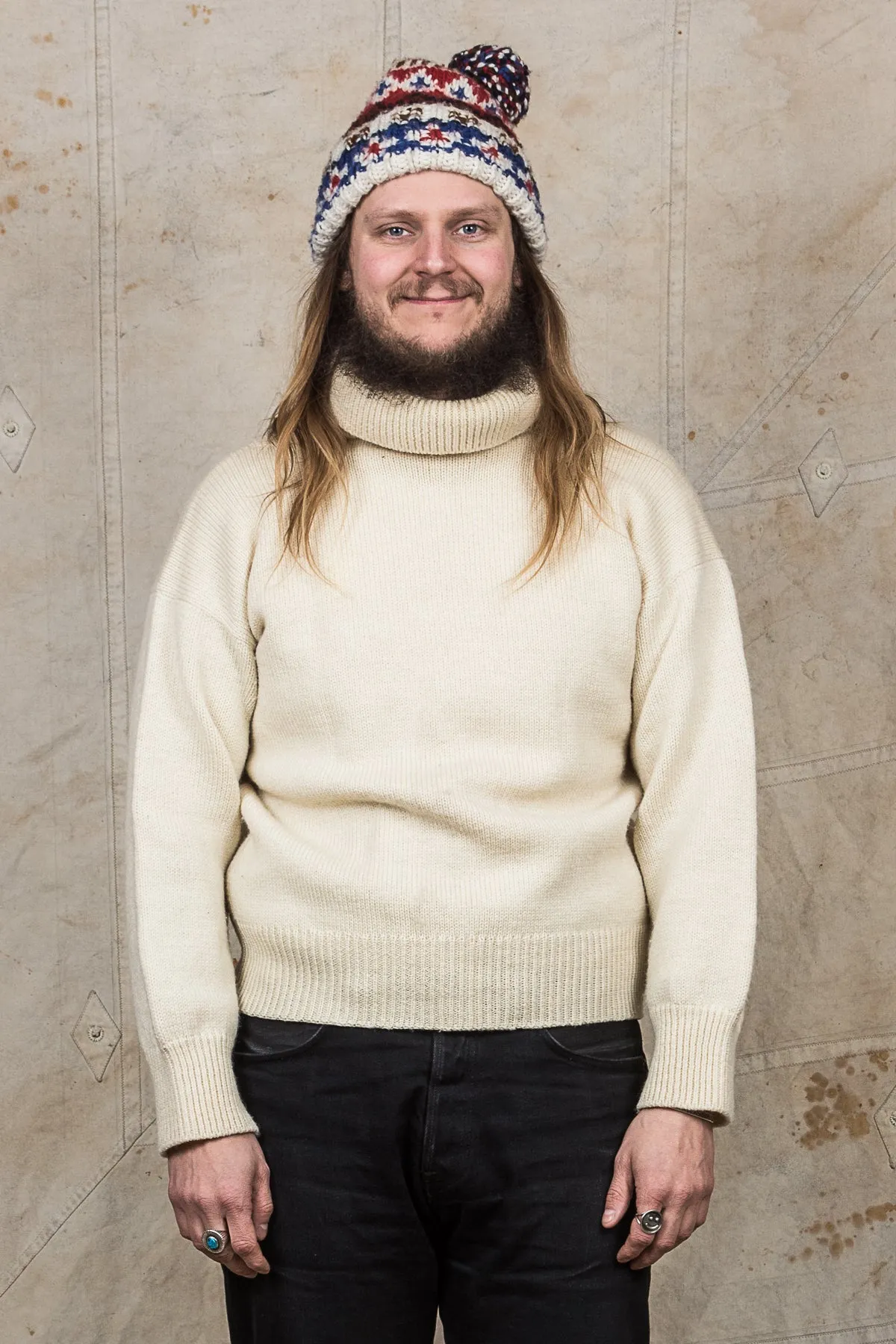 Second Hand Nigel Cabourn Rollneck Submariner Wool Sweater EU 52
