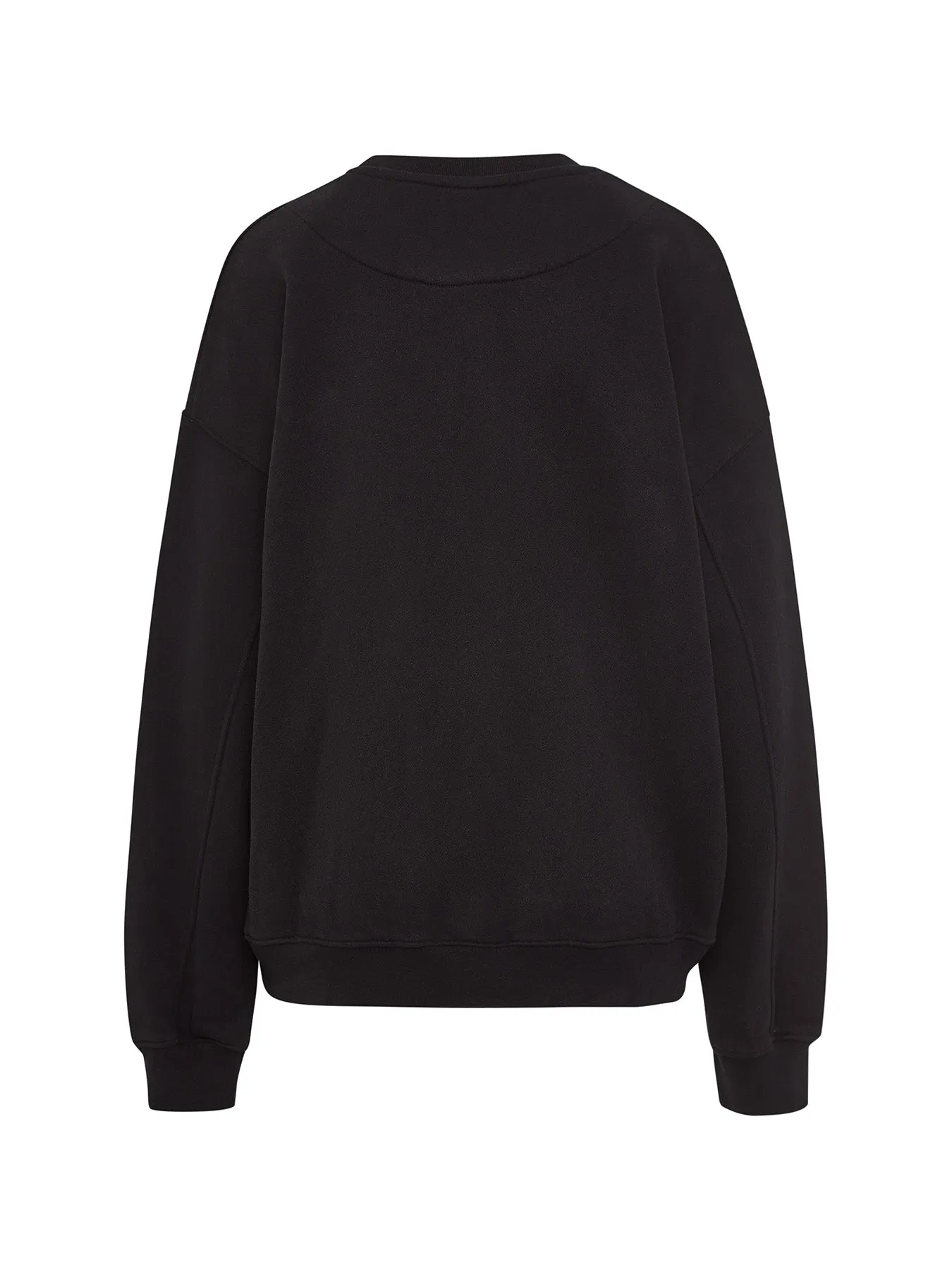 SET - ESSENTIALS - COLLEGE SWEATER AND SWEATPANTS • BLACK