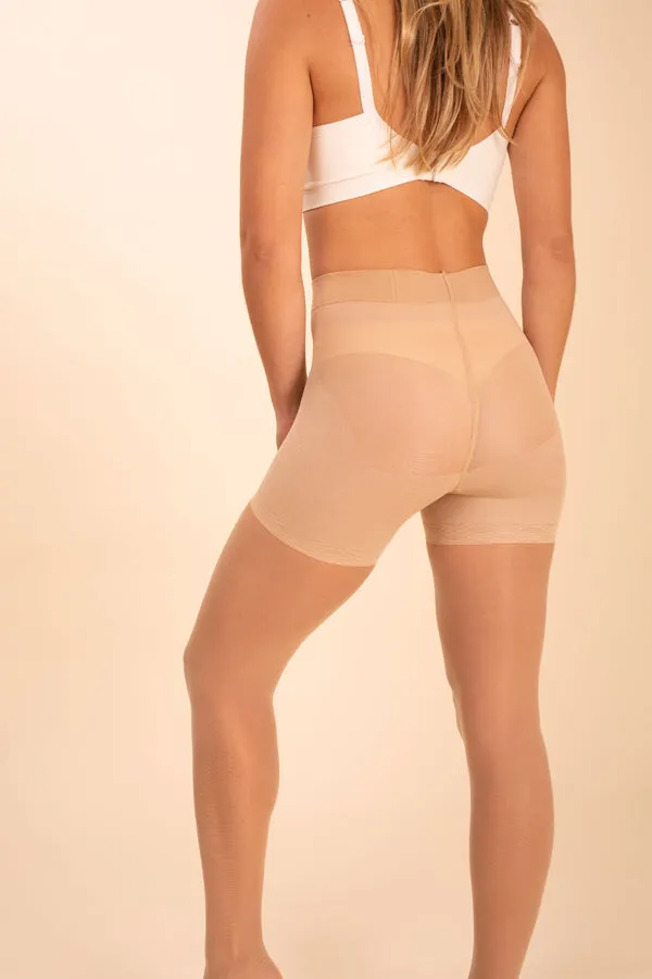 Sheer Contour Tights - Ivory