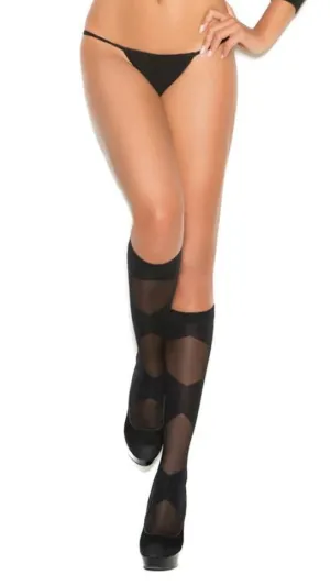 Sheer Criss Cross Knee Highs's