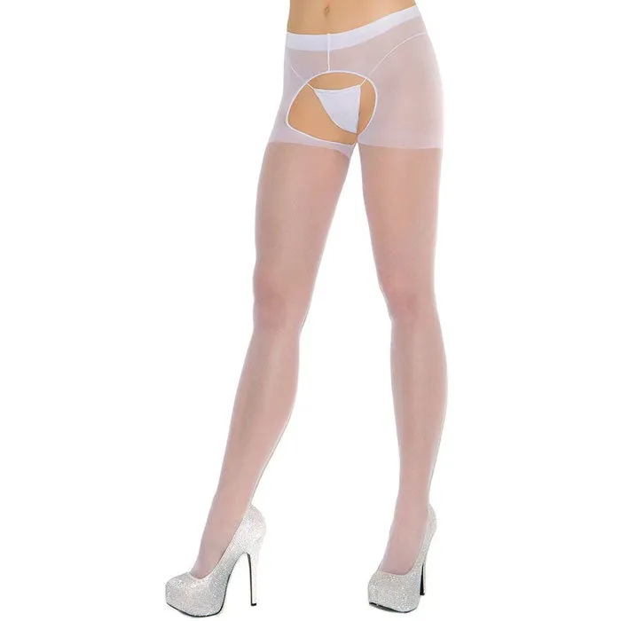 Sheer Crotchless Pantyhose