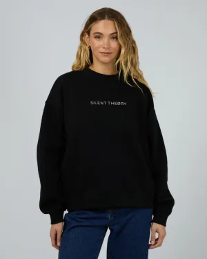Silent Theory Logo Crew - Black