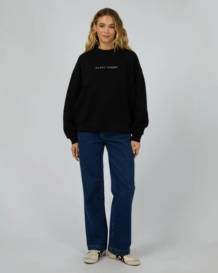 Silent Theory Logo Crew - Black