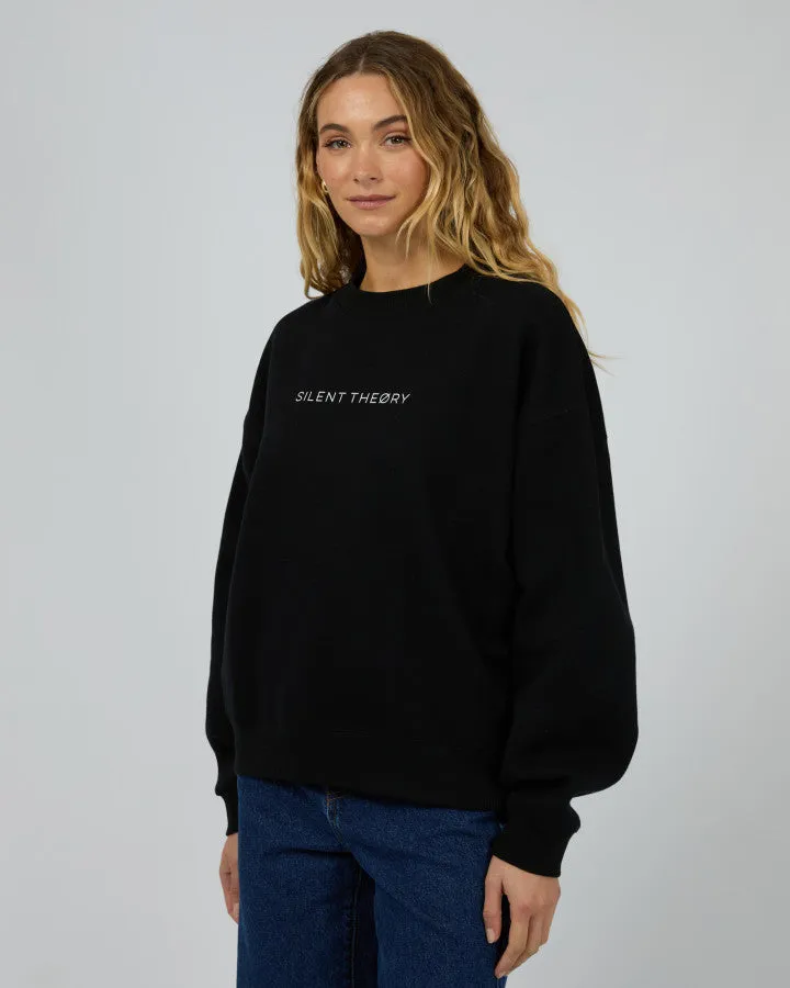 Silent Theory Logo Crew - Black
