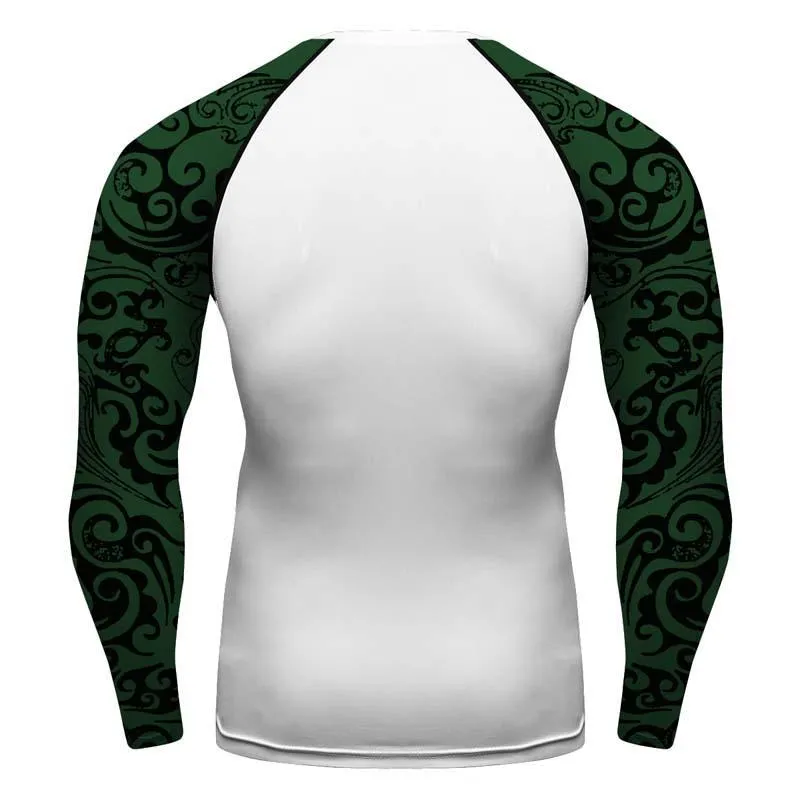 Slytherin Harry Potter Full Printing long Sleeve T-shirt Gym Sport Compression Shirt