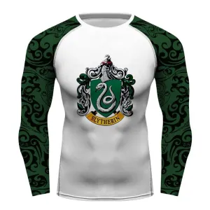 Slytherin Harry Potter Full Printing long Sleeve T-shirt Gym Sport Compression Shirt