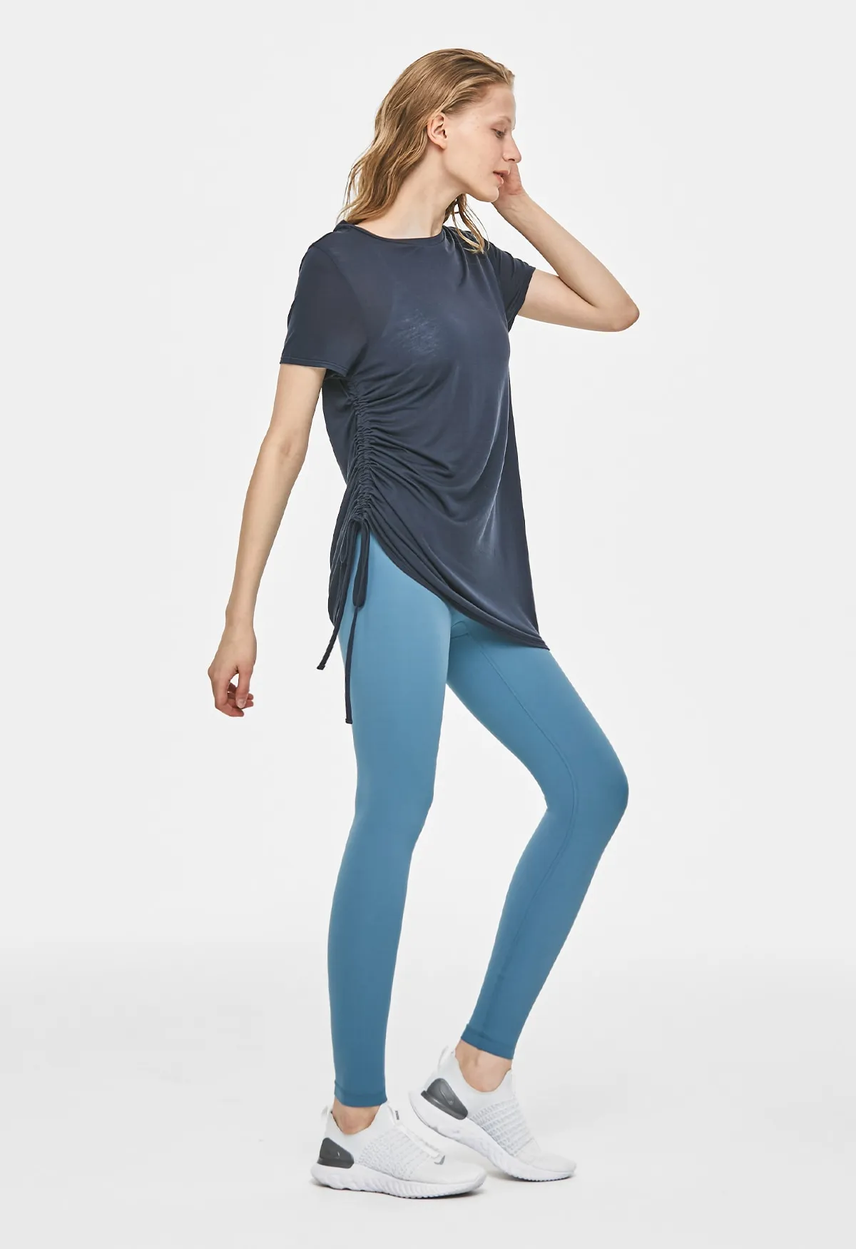 Soften Flow Shirring Short Sleeve