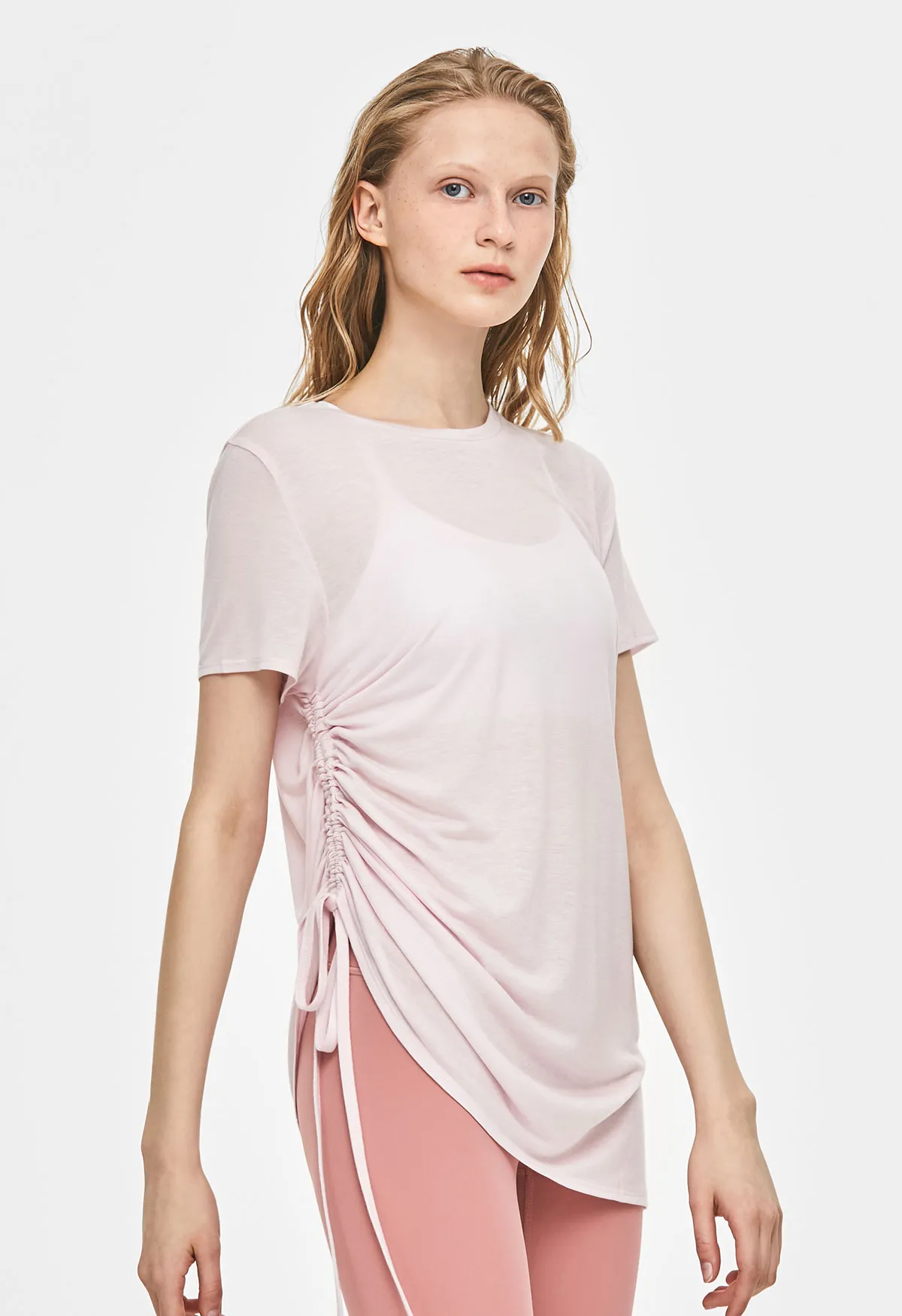 Soften Flow Shirring Short Sleeve