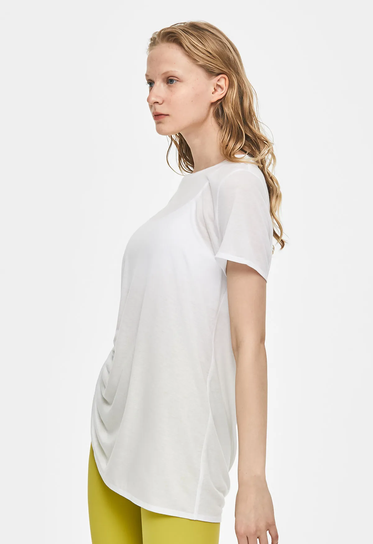 Soften Flow Shirring Short Sleeve