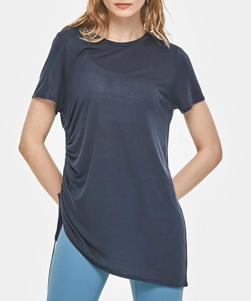 Soften Flow Shirring Short Sleeve
