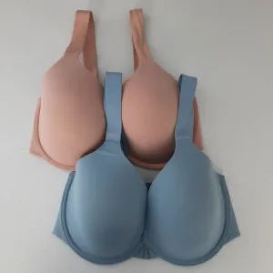 Spanx Brallelujah Lightly Lined Full Coverage Bra Bundle Pink and Blue 34DD