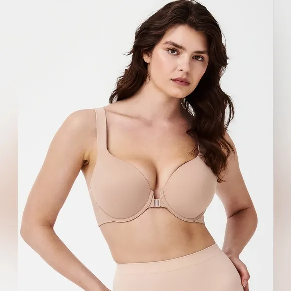Spanx Brallelujah Lightly Lined Full Coverage Bra Bundle Pink and Blue 34DD