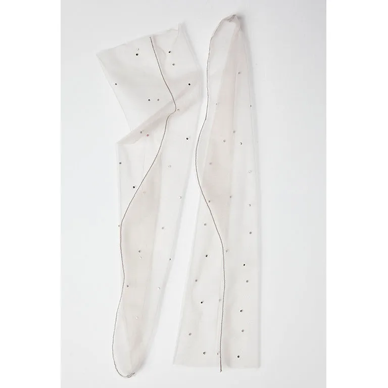 Sparkle Plumetis Superfine Tulle Socks | Ghost/Diamond