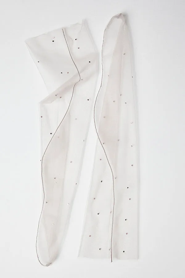 Sparkle Plumetis Superfine Tulle Socks | Ghost/Diamond