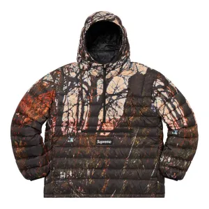 Supreme Micro Down Half Zip Hooded Pullover- Woods