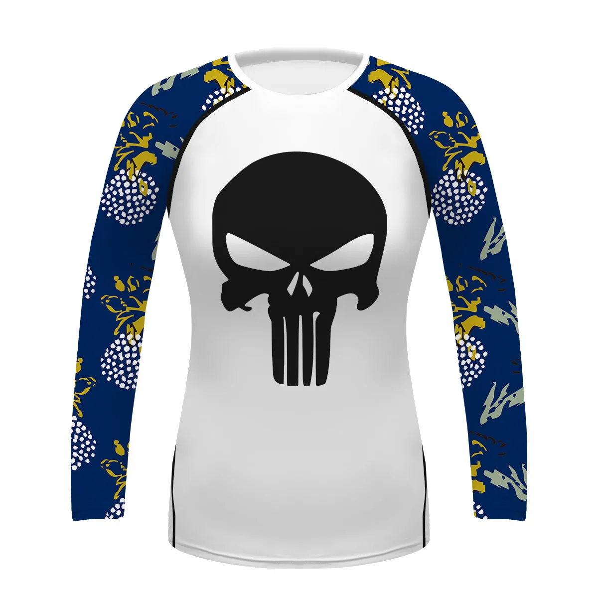 THE BONES SKULL BJJ RASH GUARD FOR WOMEN