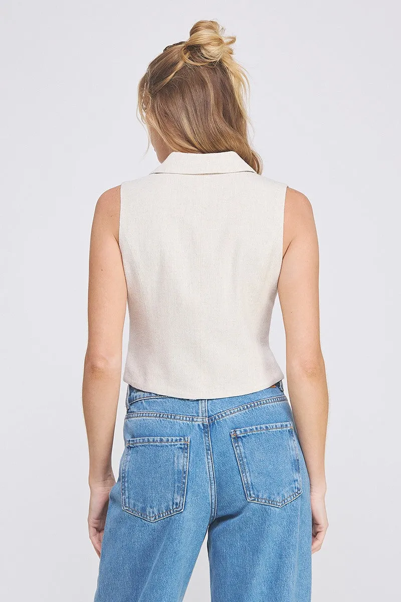 The Riviera Linen Vest