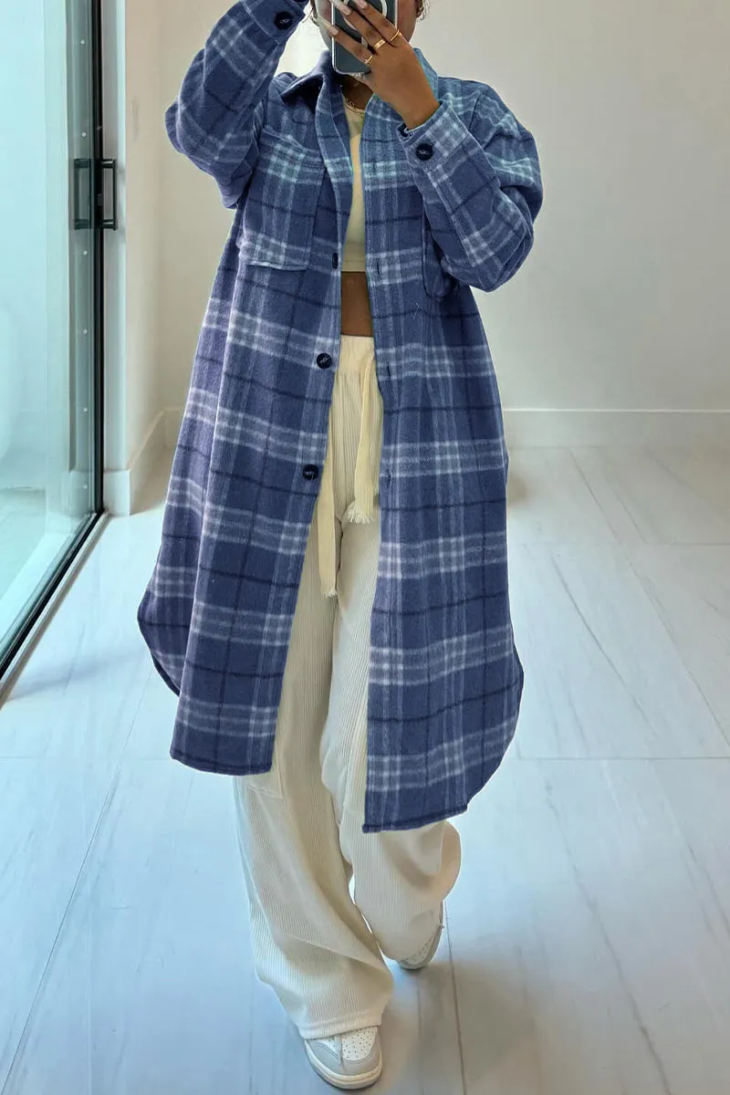 TK0235 Plaid Long Shirt