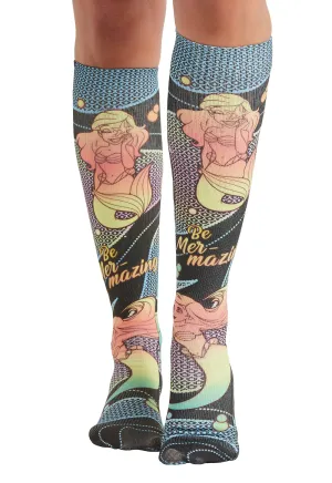 Tooniforms Comfort Support Knee High 8-15 mmHg Compression Sock Amazing Ariel