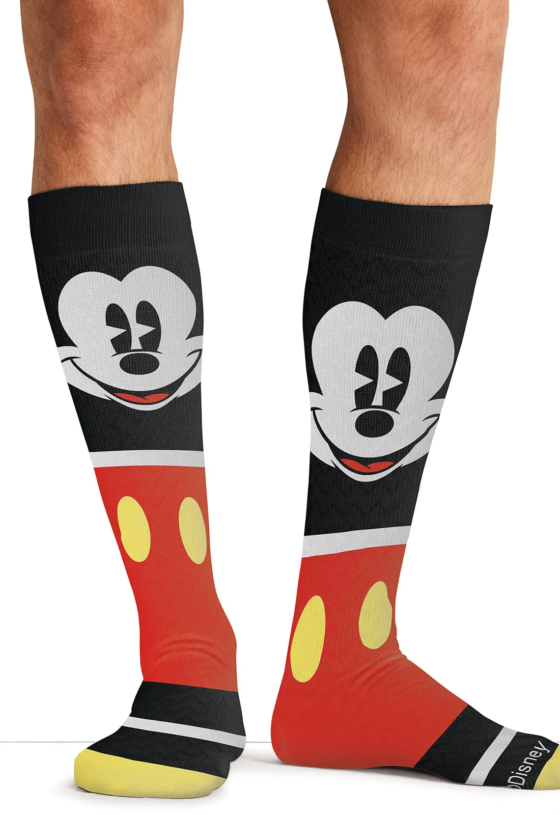 Tooniforms Men's 10-15mmHg Compression Socks Happy Go Mickey