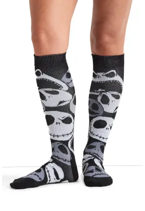 Tooniforms Women's 10-15mmHg Compression Socks My Scary Face