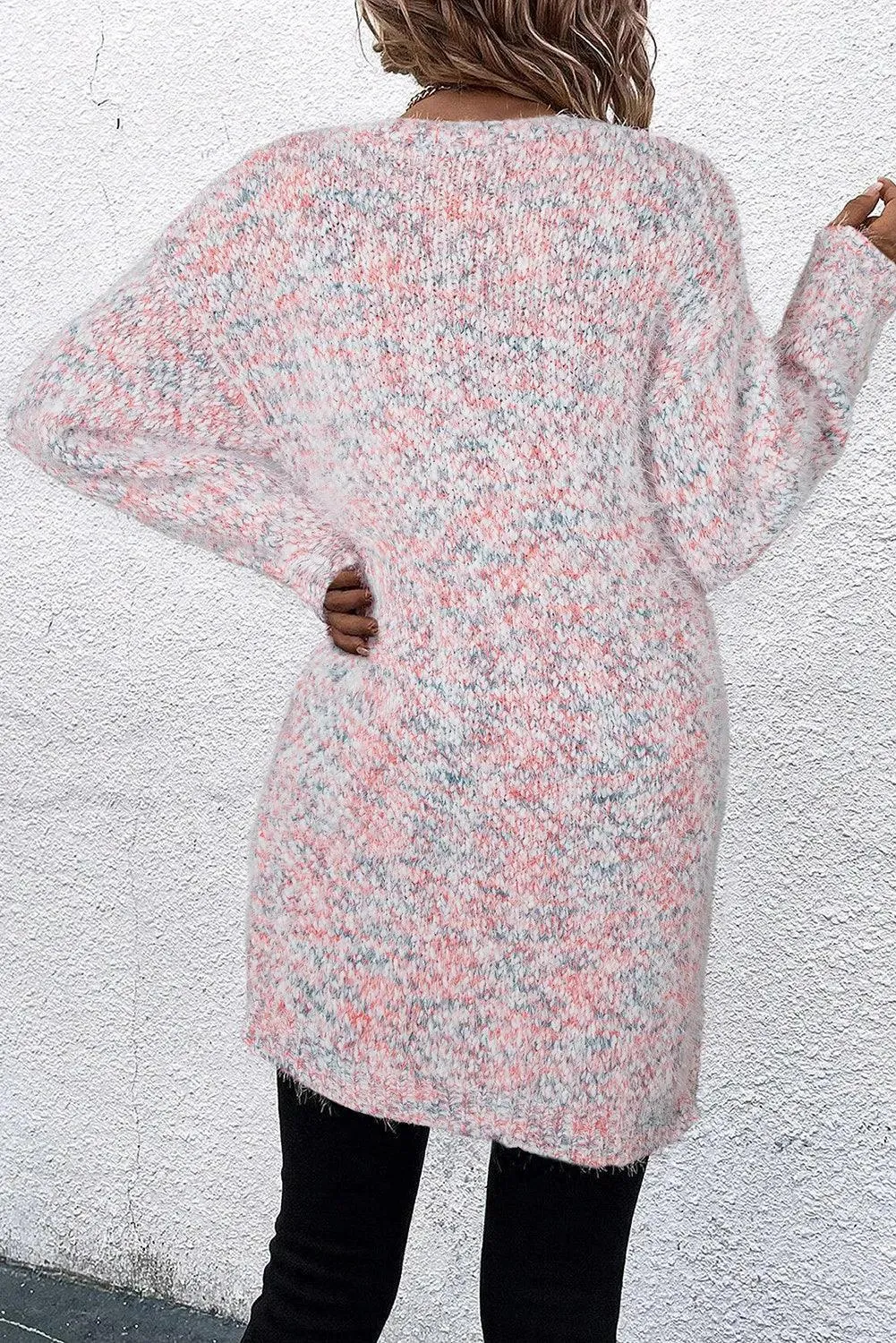 Trendy Pocketed Open Front Long Sleeve Cardigan