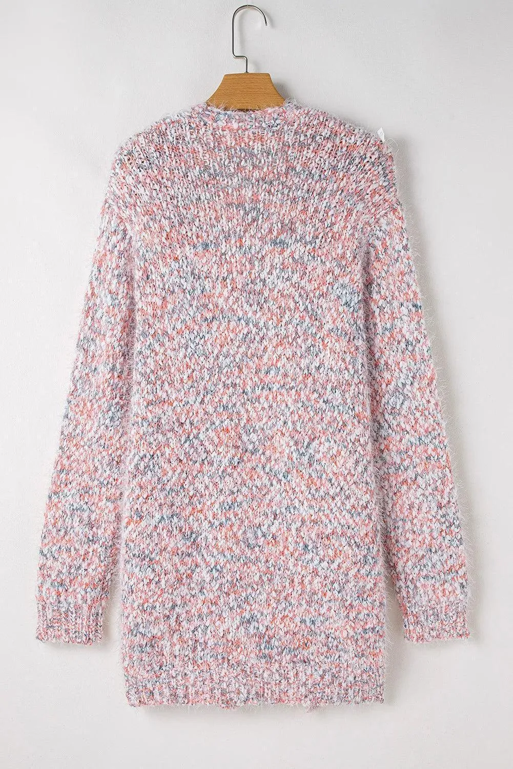 Trendy Pocketed Open Front Long Sleeve Cardigan