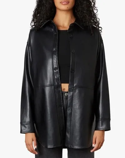 Vegan Leather Shacket