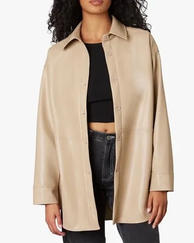 Vegan Leather Shacket