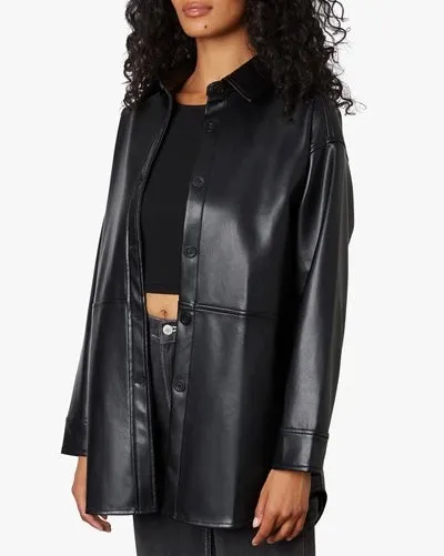 Vegan Leather Shacket