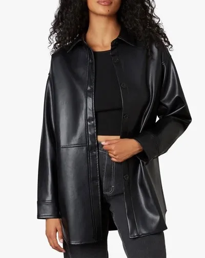 Vegan Leather Shacket