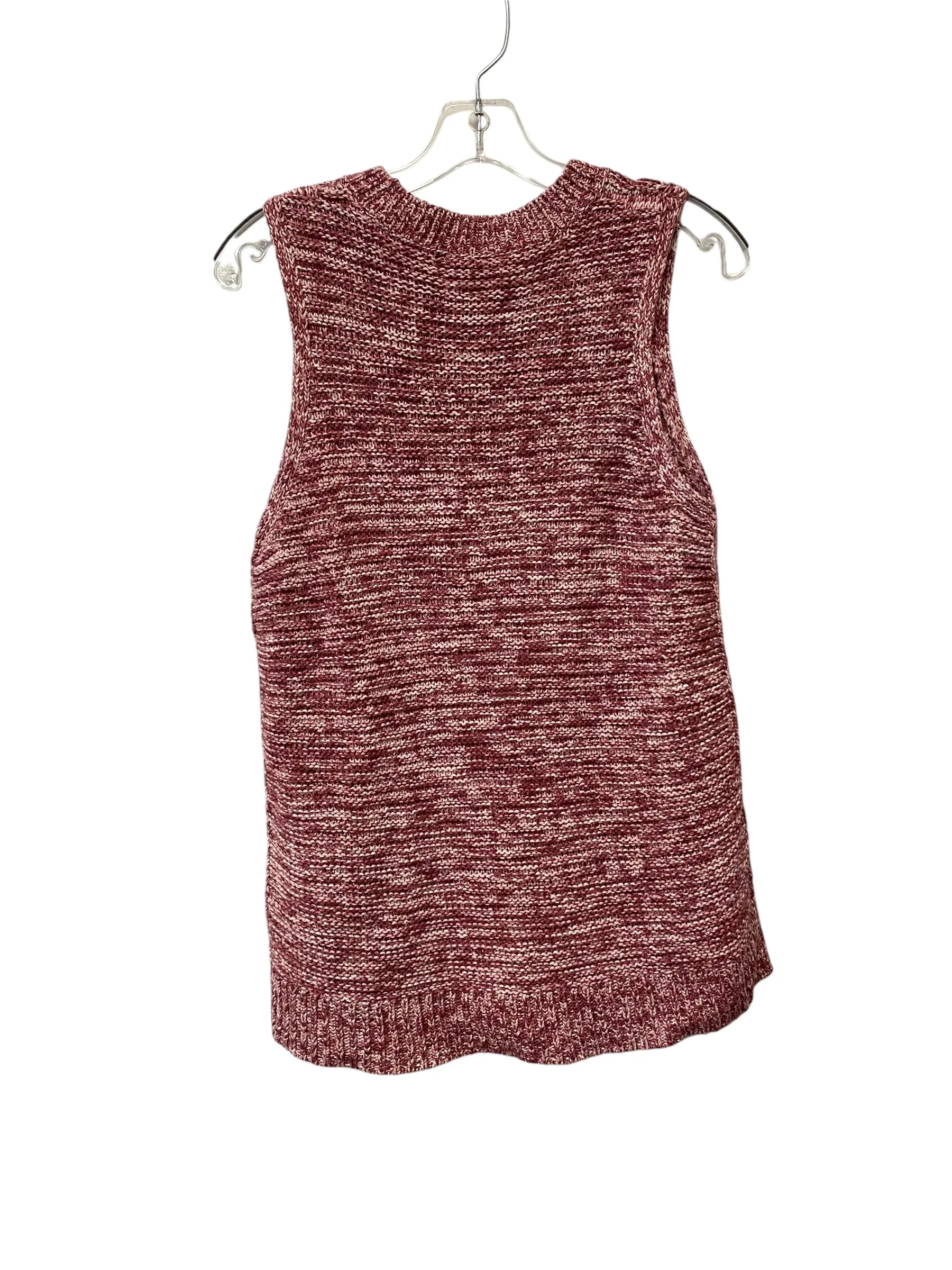 Vest Sweater By Loft In Pink, Size: M
