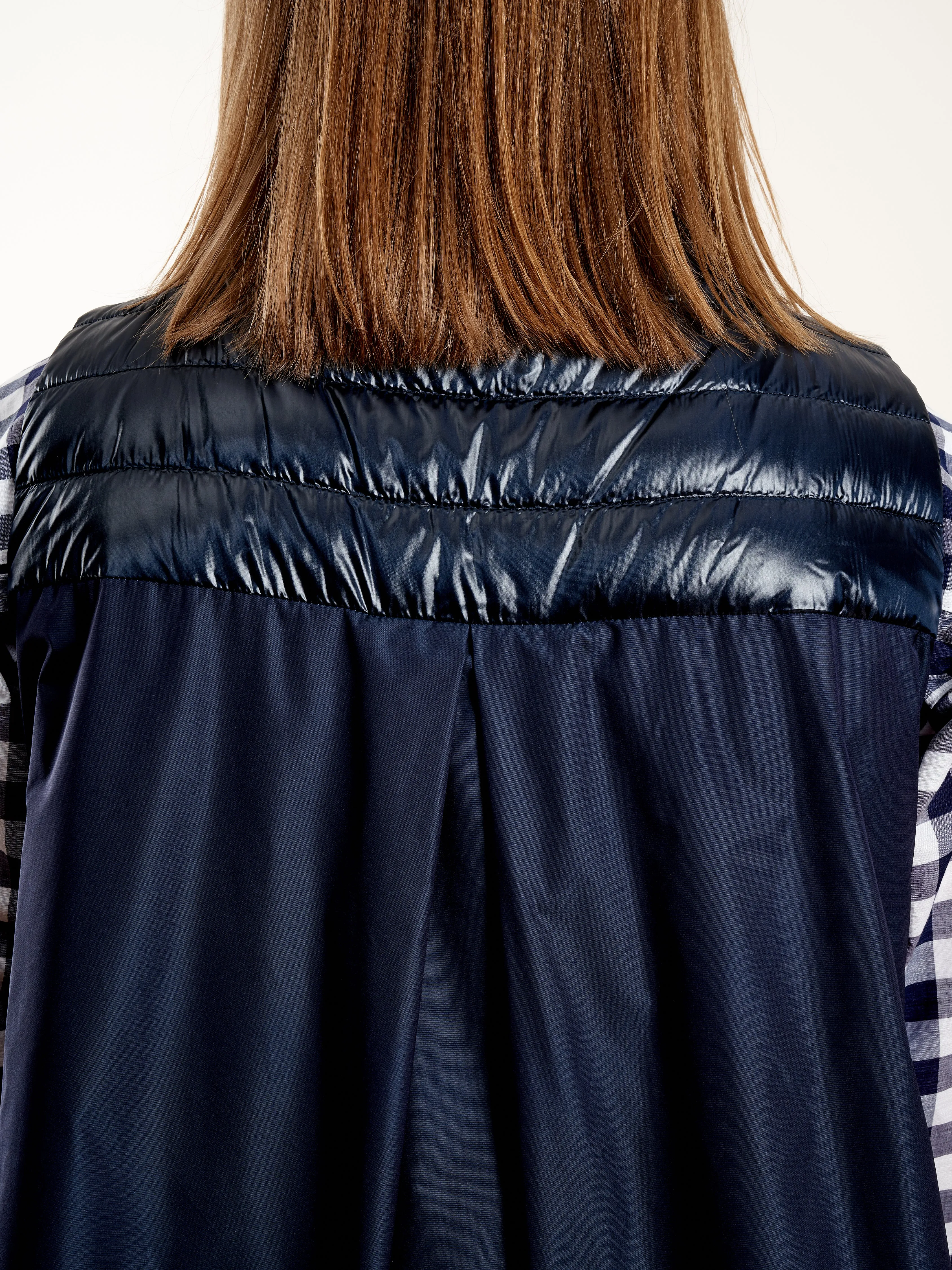 vest w/taffeta back - navy