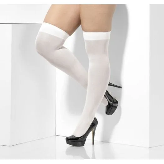 White Opaque Hold-Ups - Extra Large