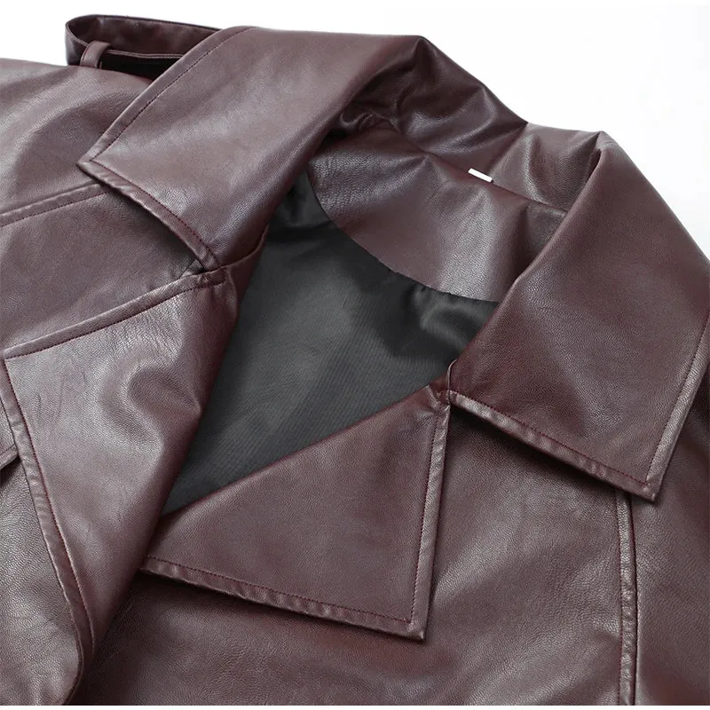 Winta - Chic Cropped Leather Jacket