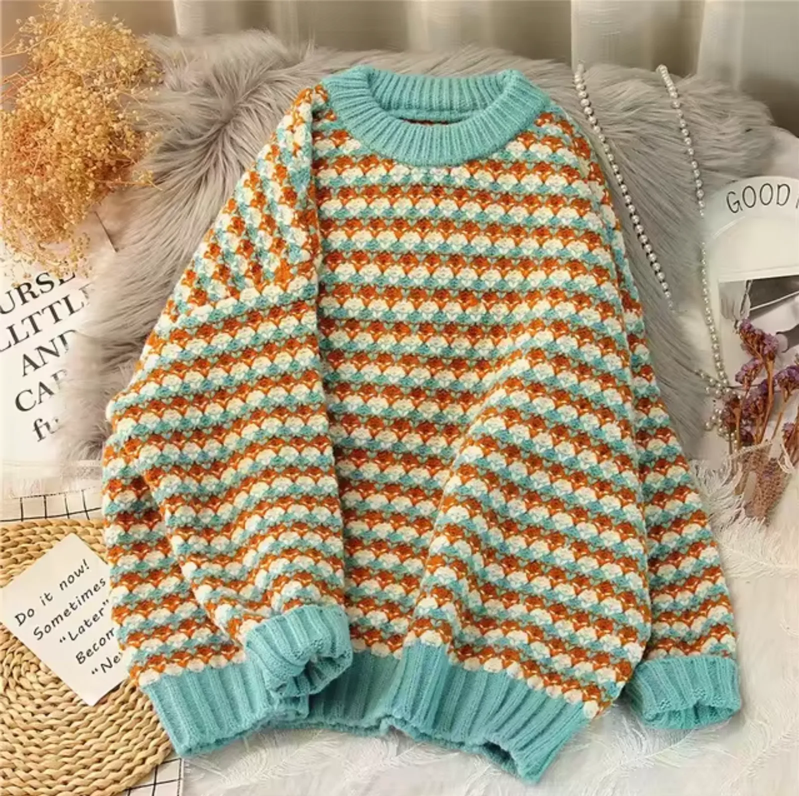 Wolffmode Oversized Striped Sweater