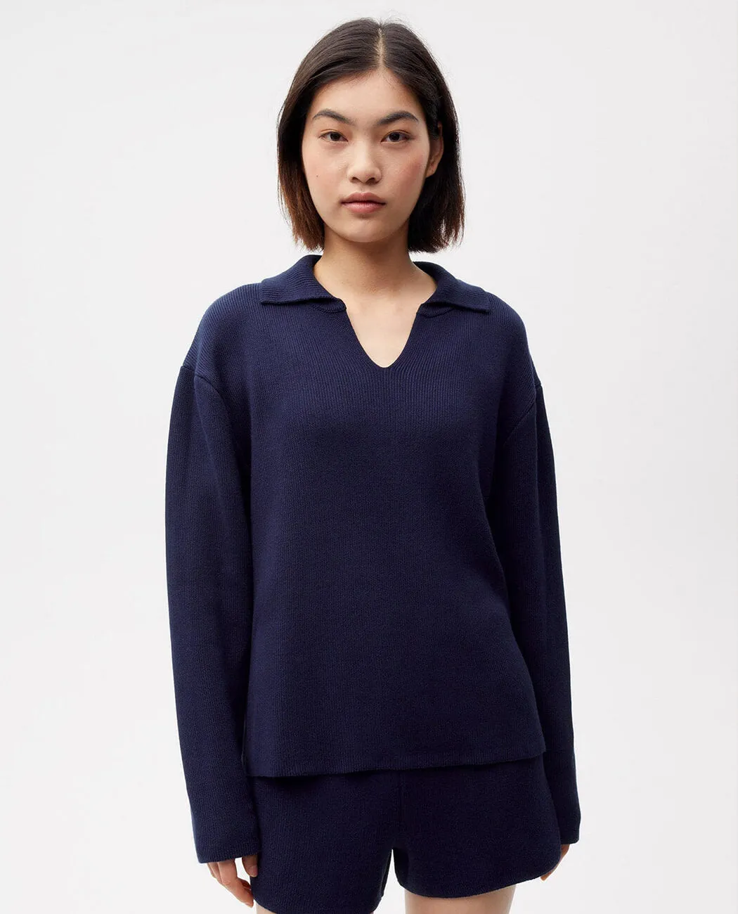 Women Open Collar Sweaters