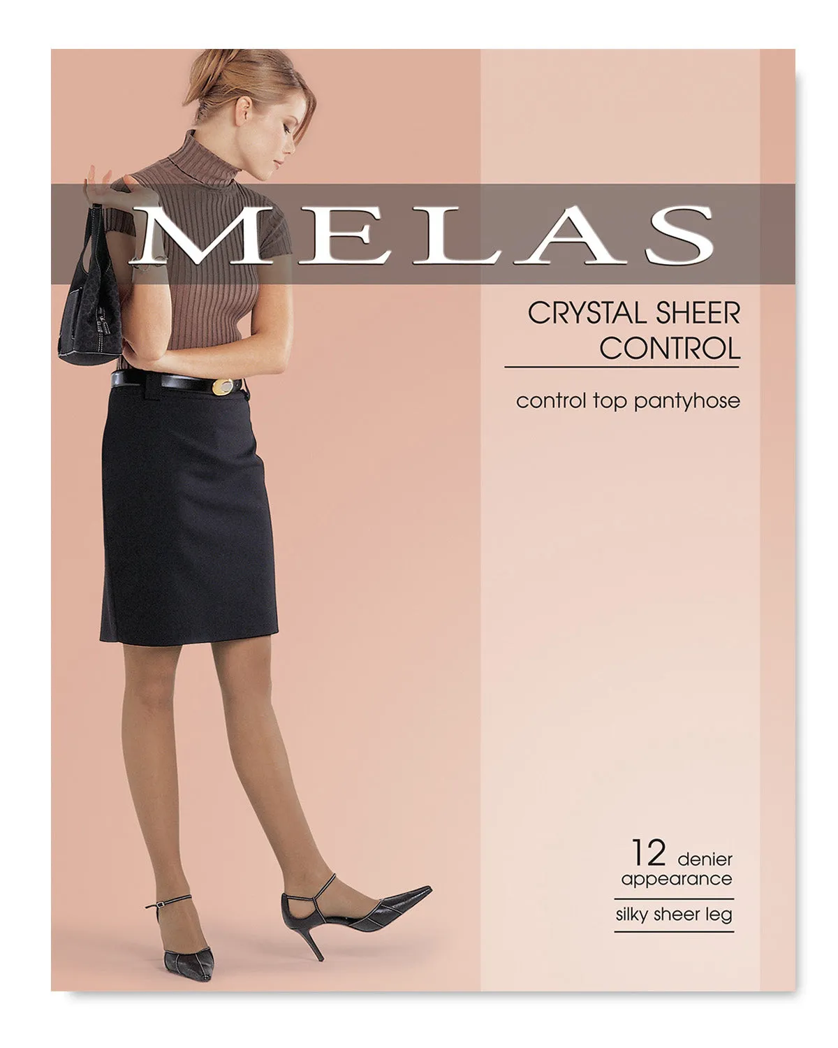 Women's 12 Denier Soft Sheen Crystal Sheer Control Top Pantyhose
