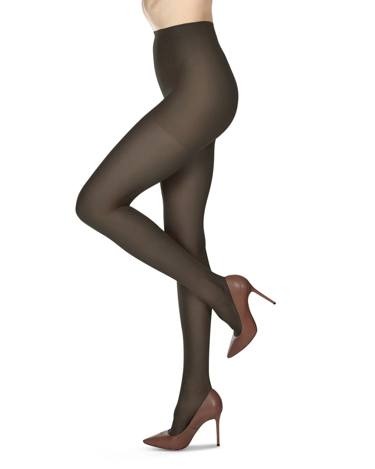 Women's 12 Denier Soft Sheen Crystal Sheer Control Top Pantyhose