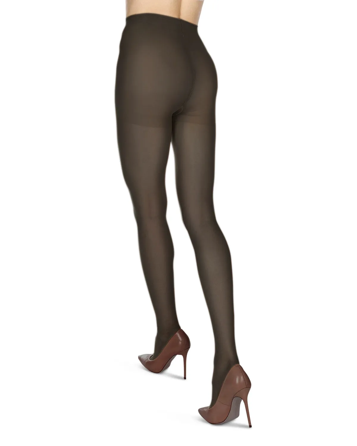 Women's 12 Denier Soft Sheen Crystal Sheer Control Top Pantyhose