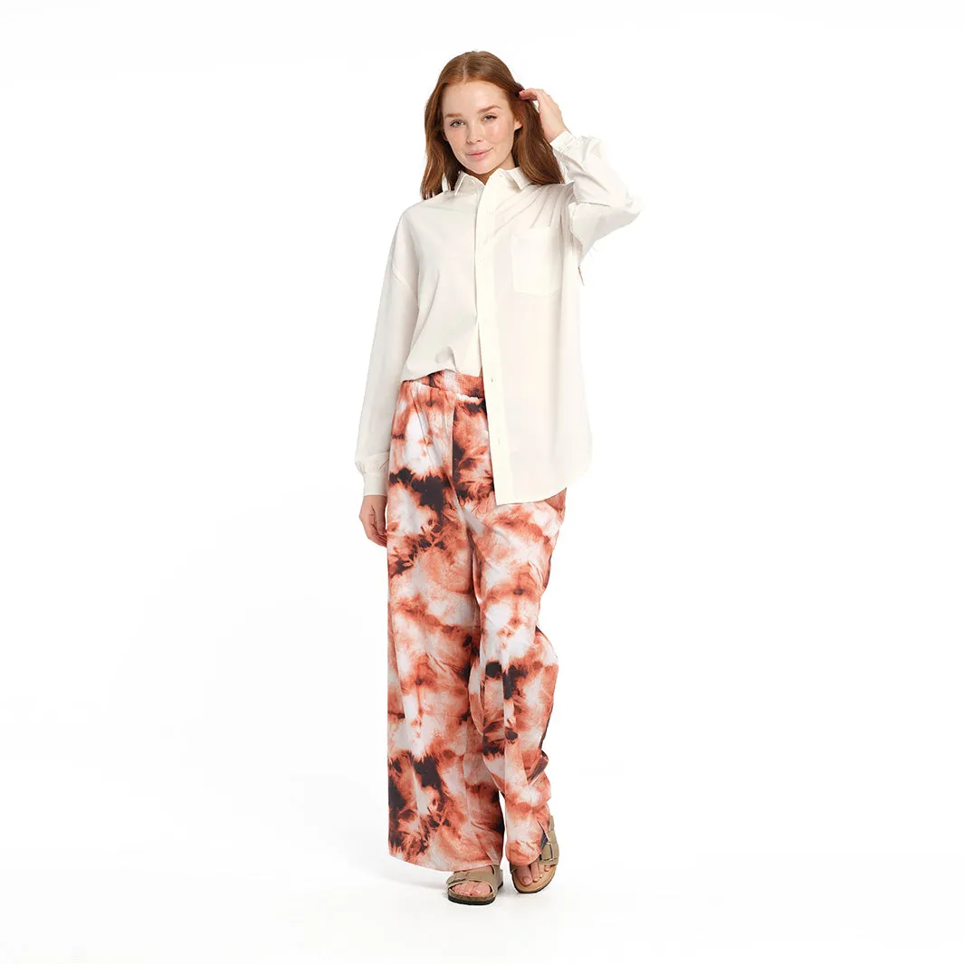 Womens Golden Tie Dye Palazzo Pant